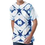 Tie Dye Shibori Pattern Print Men's Velvet T-Shirt