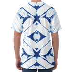 Tie Dye Shibori Pattern Print Men's Velvet T-Shirt