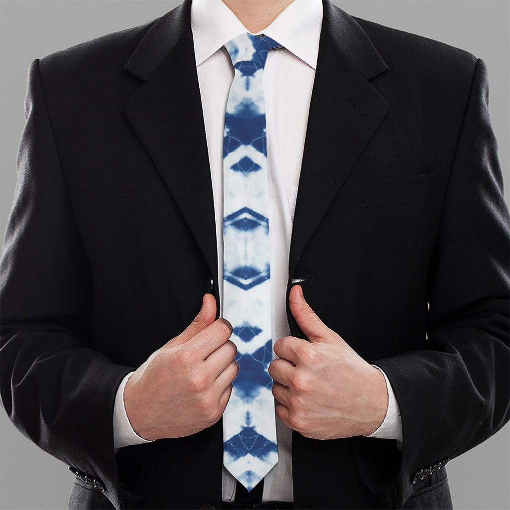 Tie Dye Shibori Pattern Print Necktie