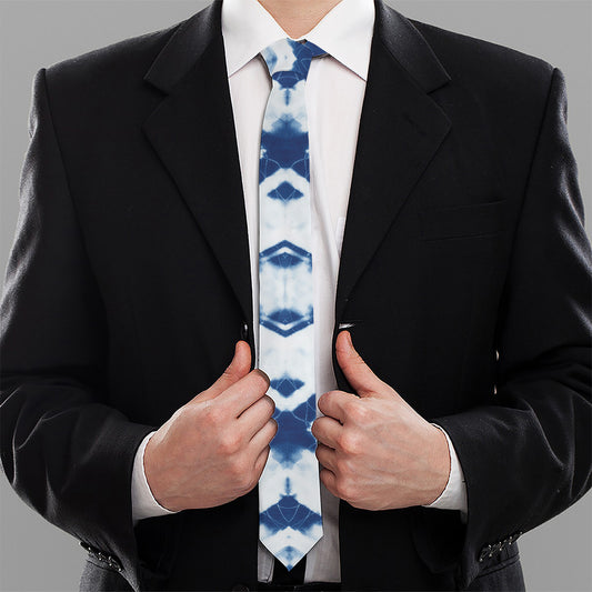 Tie Dye Shibori Pattern Print Necktie