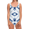 Tie Dye Shibori Pattern Print One Piece Swimsuit