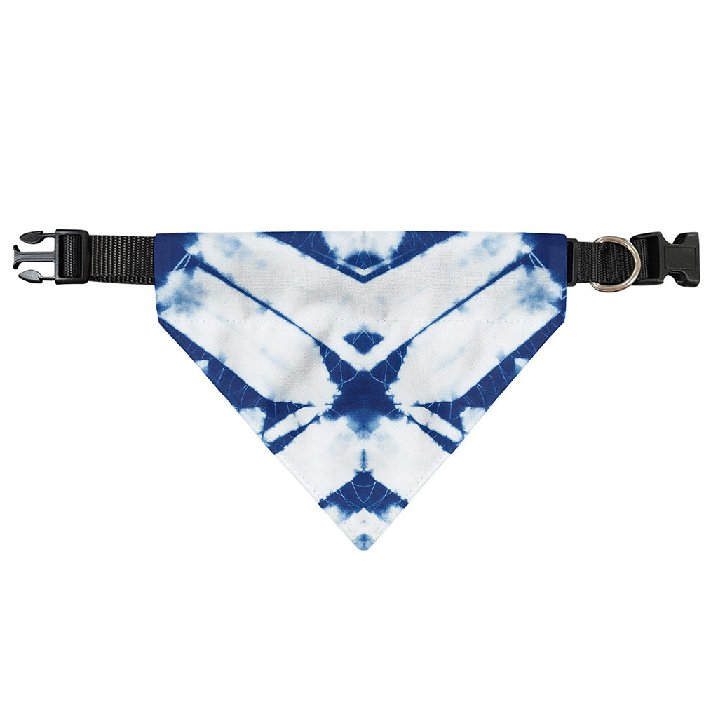 Tie Dye Shibori Pattern Print Over The Collar Dog Bandana