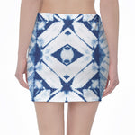 Tie Dye Shibori Pattern Print Pencil Mini Skirt