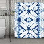 Tie Dye Shibori Pattern Print Polyester Shower Curtain