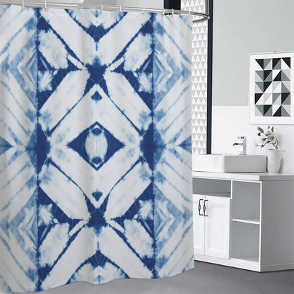 Tie Dye Shibori Pattern Print Premium Shower Curtain