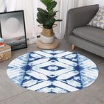 Tie Dye Shibori Pattern Print Round Rug