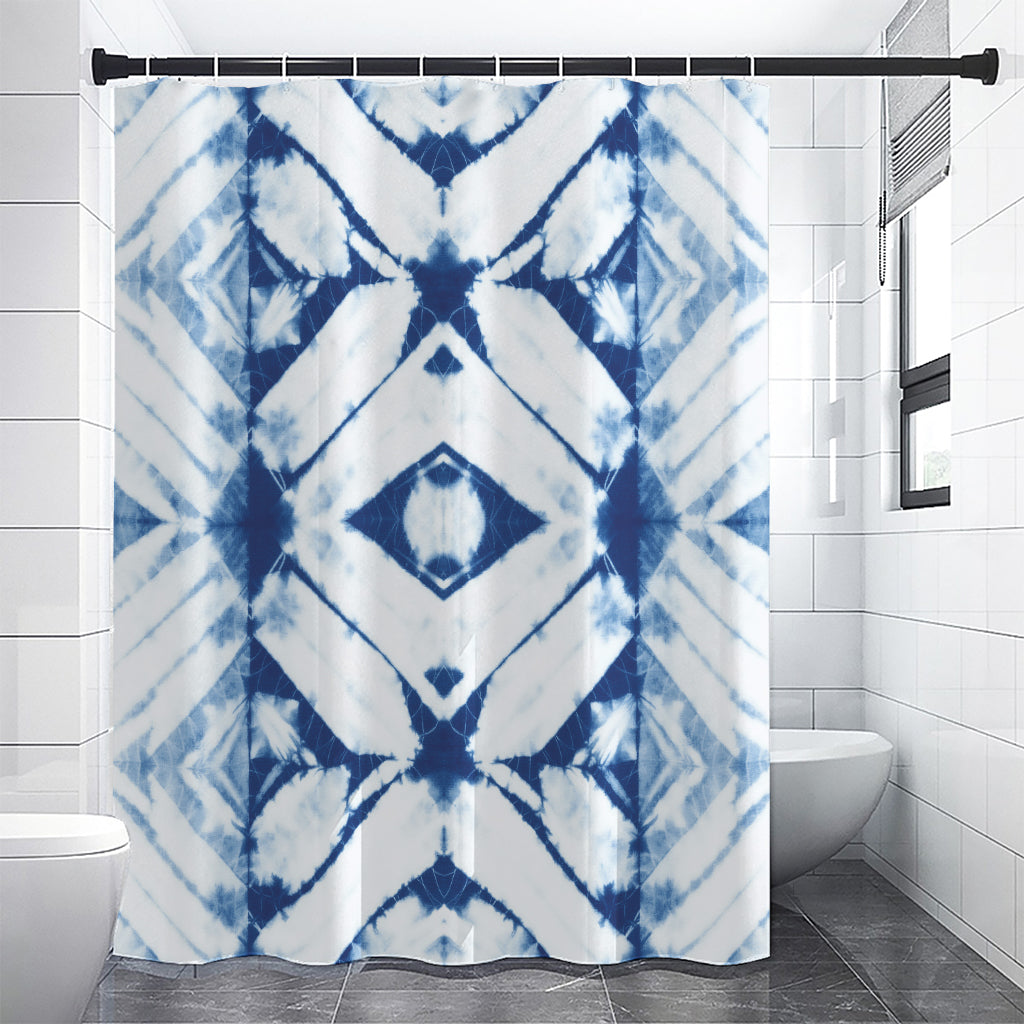 Tie Dye Shibori Pattern Print Shower Curtain