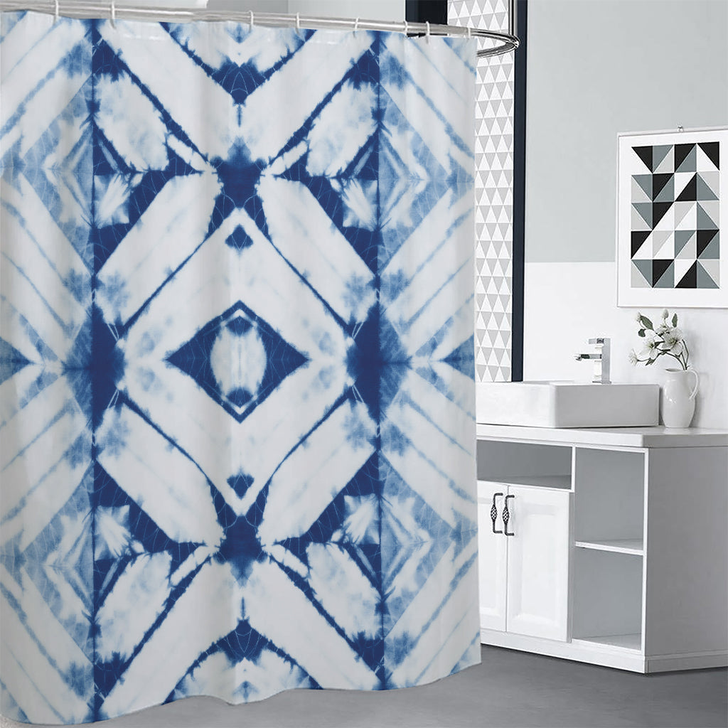 Tie Dye Shibori Pattern Print Shower Curtain