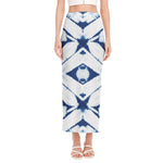 Tie Dye Shibori Pattern Print Side Slit Maxi Skirt