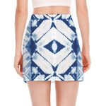 Tie Dye Shibori Pattern Print Side Slit Mini Skirt