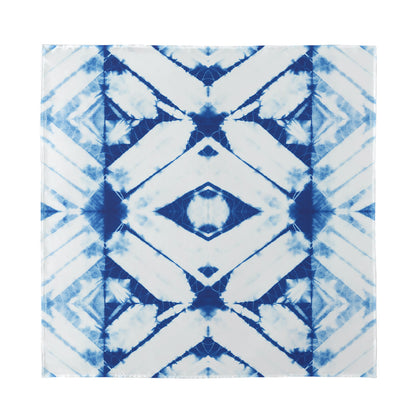 Tie Dye Shibori Pattern Print Silk Bandana