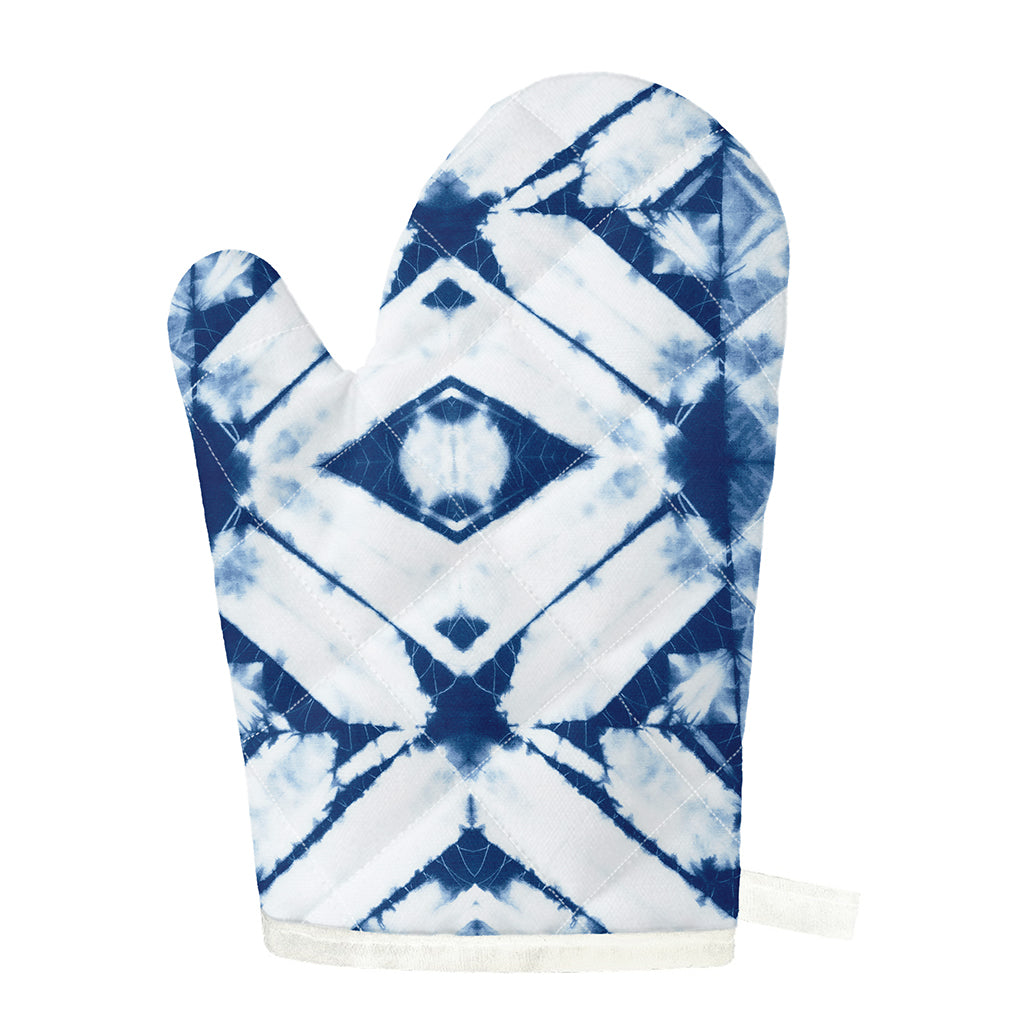 Tie Dye Shibori Pattern Print Single Oven Mitt