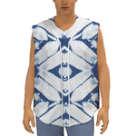 Tie Dye Shibori Pattern Print Sleeveless Baseball Jersey