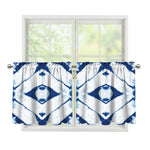 Tie Dye Shibori Pattern Print Tier Curtains