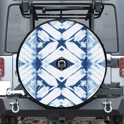 Tie Dye Shibori Pattern Print Tire Cover With Camera Hole