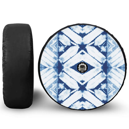 Tie Dye Shibori Pattern Print Tire Cover With Camera Hole