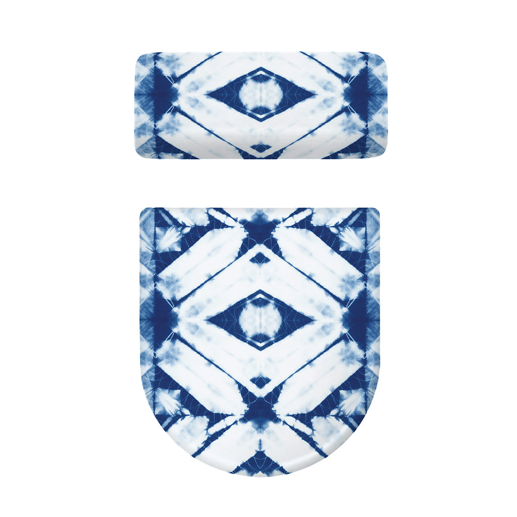 Tie Dye Shibori Pattern Print Toilet Lid And Tank Cover Set