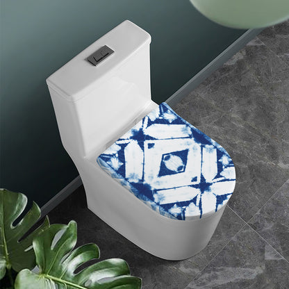 Tie Dye Shibori Pattern Print Toilet Lid Cover