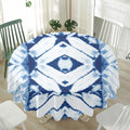 Tie Dye Shibori Pattern Print Waterproof Round Tablecloth