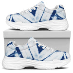Tie Dye Shibori Pattern Print White Chunky Shoes