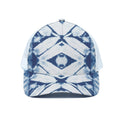 Tie Dye Shibori Pattern Print White Mesh Trucker Hat