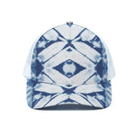 Tie Dye Shibori Pattern Print White Mesh Trucker Cap
