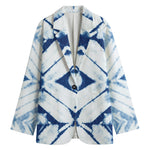 Tie Dye Shibori Pattern Print Women's Blazer