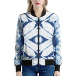 Tie Dye Shibori Pattern Print Women's Bomber Jacket