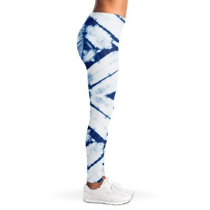 Tie Dye Shibori Pattern Print Women's Leggings
