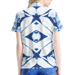 Tie Dye Shibori Pattern Print Women's Polo Shirt