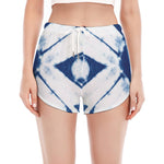 Tie Dye Shibori Pattern Print Women's Split Running Shorts