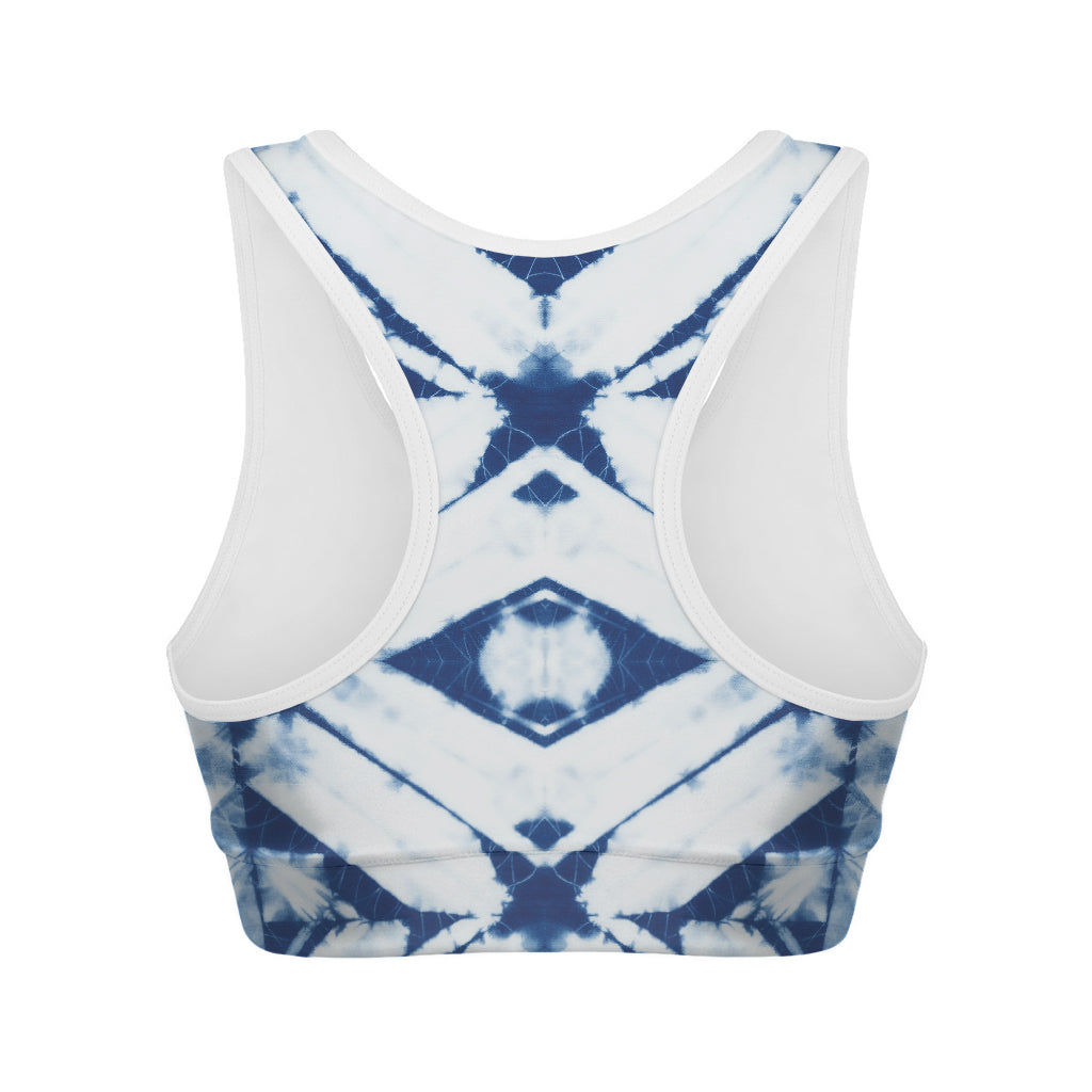 Tie Dye Shibori Pattern Print Women's Sports Bra