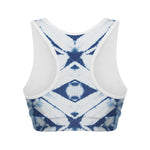 Tie Dye Shibori Pattern Print Women's Sports Bra