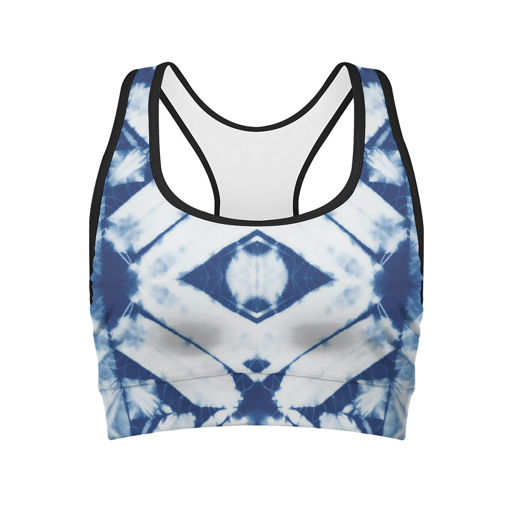 Tie Dye Shibori Pattern Print Women's Sports Bra
