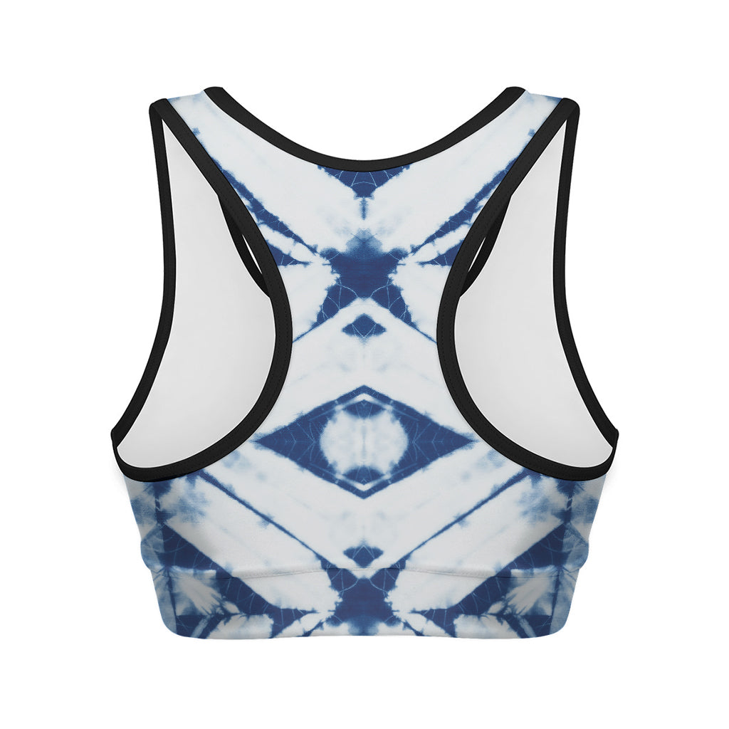 Tie Dye Shibori Pattern Print Women's Sports Bra