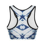 Tie Dye Shibori Pattern Print Women's Sports Bra