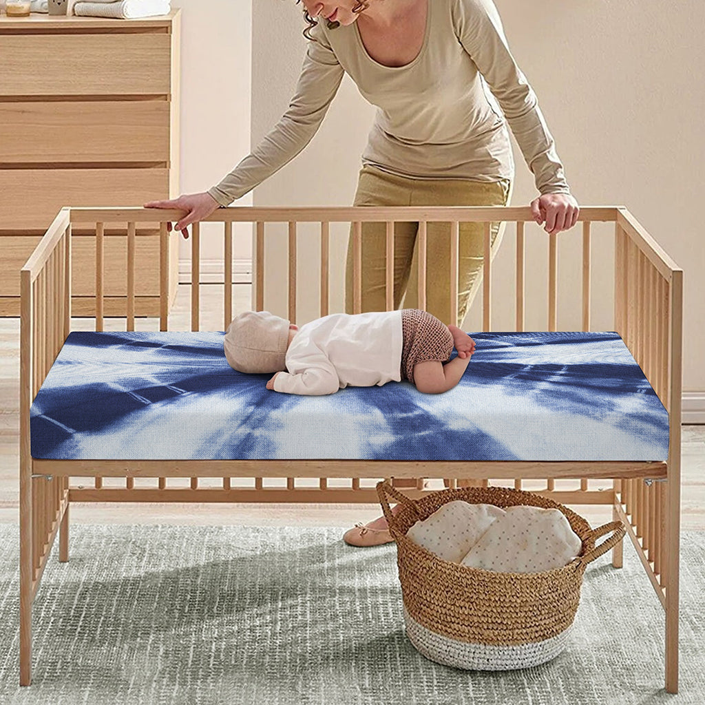Tie Dye Shibori Print Baby Crib Sheet