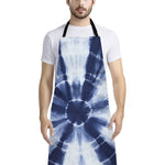 Tie Dye Shibori Print Bib Apron With Pocket