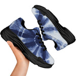 Tie Dye Shibori Print Black Chunky Shoes