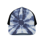 Tie Dye Shibori Print Black Mesh Trucker Cap