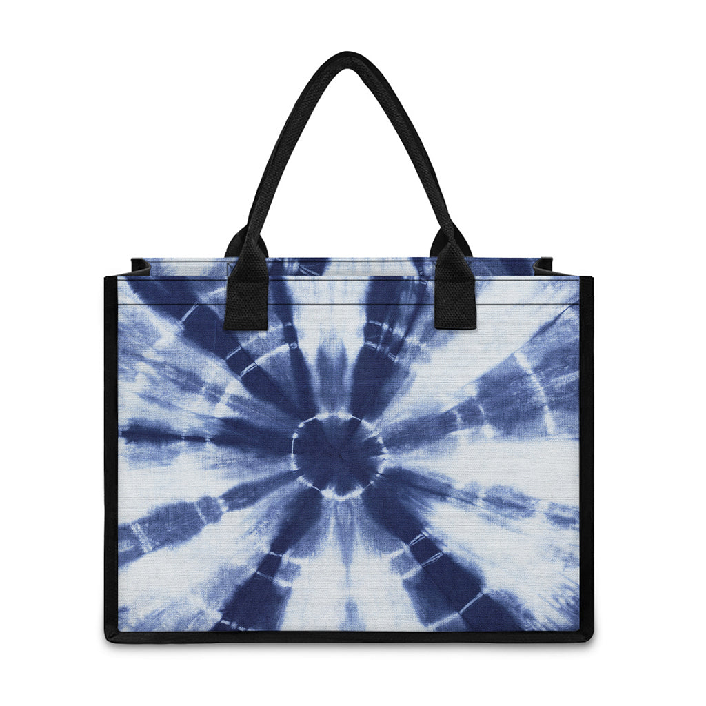 Tie Dye Shibori Print Canvas Tote Bag