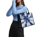 Tie Dye Shibori Print Canvas Tote Bag
