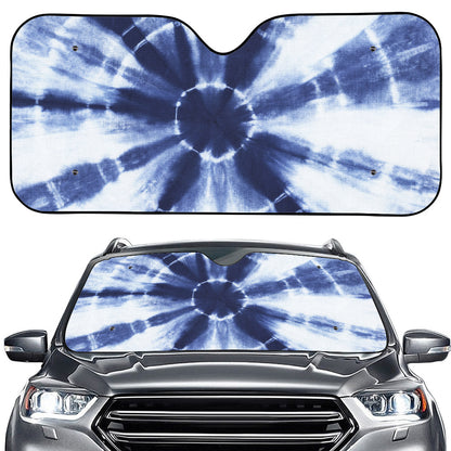 Tie Dye Shibori Print Car Windshield Sun Shade