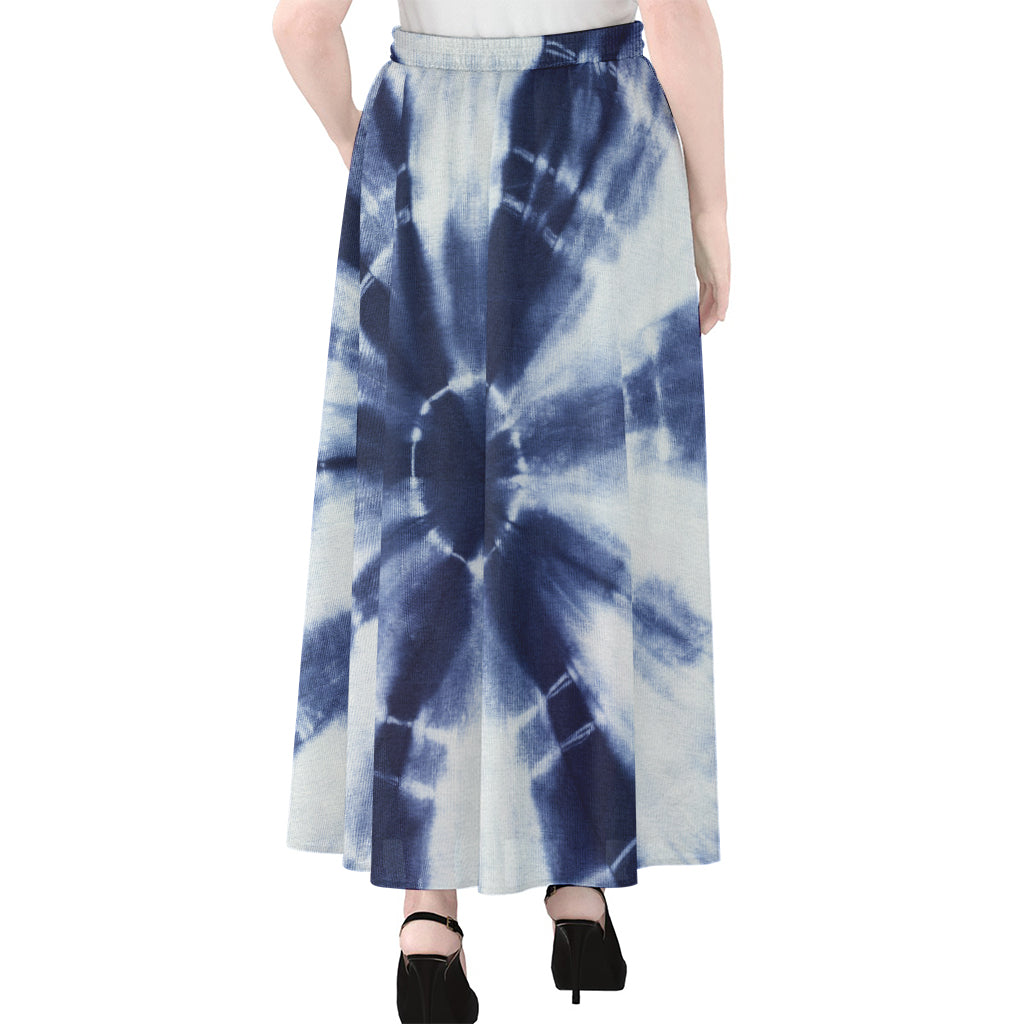 Tie Dye Shibori Print Chiffon Maxi Skirt