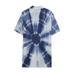Tie Dye Shibori Print Cotton Hawaiian Shirt