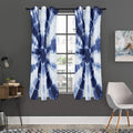Tie Dye Shibori Print Grommet Curtain Panels