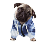 Tie Dye Shibori Print Dog Zip Up Hoodie