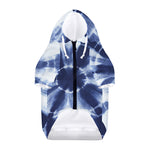 Tie Dye Shibori Print Dog Zip Up Hoodie