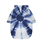 Tie Dye Shibori Print Dog Zip Up Hoodie
