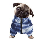 Tie Dye Shibori Print Dog Zip Up Jacket
